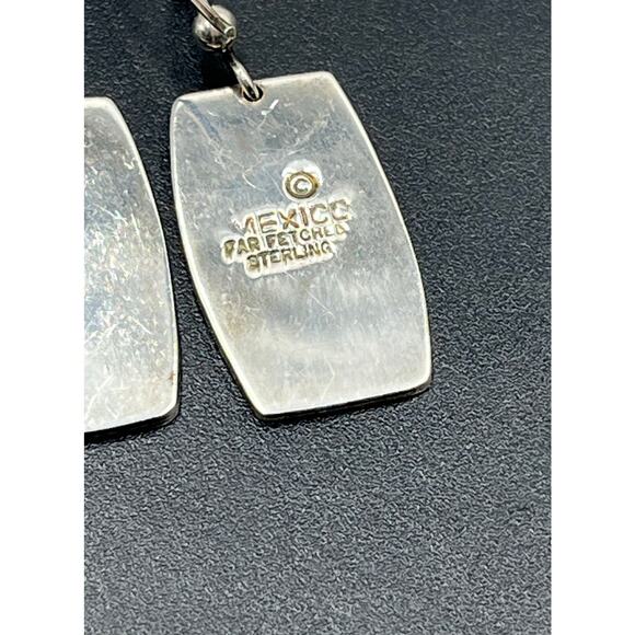 Far Fetched Vintage Southwestern Sterling Silver Two Tone Gecko Dangle Earrings - Picture 8 of 10